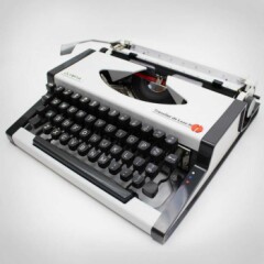 打字机家里装饰摆件经典怀旧仿真老式打字机德国古董打字机复古陈设金属机械1920S正常使用文化收OLYMPIA-DELUX-白色