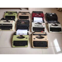 老式打字机复古可打字物件相好英文打字机老式复古可打印可打字老式机械可以打世纪橱窗打字机摆件-不可打字