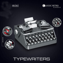 打字机积木高难度巨大型小颗粒乐高匹配拼装玩具#经典打字机【1136片】