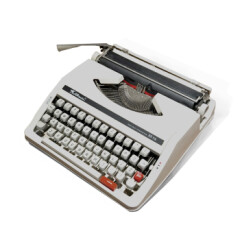 小·米（M·I）生态同款2022新品复古老式打字机飞鱼1980S白色英文机械正常使用中古旧物复古文艺米白色
