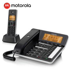 摩托罗拉(Motorola)录音电话机无线座机子母机固定电话办公家用大屏幕清晰免提语音报号C7501RC
