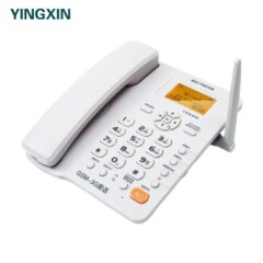 盈信（YINGXIN）插卡电话机无线固话座机录音移动电信联通4G全网通多版本选择手机卡家用办公移动联通(GSM+WCDMA)版白色
