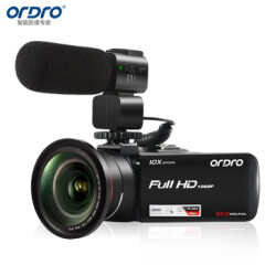 欧达（ORDRO）HDV-Z82高清数码摄像机专业直播录像机便携手持DV短视频vlog拍摄（含64G卡+麦克风+备电）