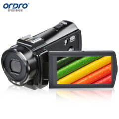 欧达（ORDRO）HDV-V172.7K摄像机高清家用录像机小巧便携摄录一体摄影机（含64G卡+三脚架+广角镜头）