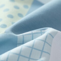 富安娜家纺床上四件套天丝棉夏季莱赛尔床单被套蓝色1.5米床(被套203*229cm)