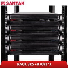 山特（SANTAK）C3KRS机架式在线式UPS不间断电源3000VA/2400W外接电池长效机+电池包B7081*3个