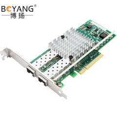 博扬万兆光纤网卡X520-DA2 intel82599芯片PCI-E网卡 双口SFP+光口服务器10G网络适配器不含模块BY-X520-DA2