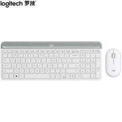 罗技（Logitech）MK470 无线键鼠套装 办公游戏键鼠套装 全尺寸超薄 带无线2.4G接收器 MK470 白色