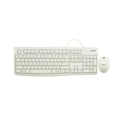 罗技（G）MK120 键鼠套装 有线鼠标键盘套装 办公键鼠 电脑笔记本键盘 全尺寸 MK120白色