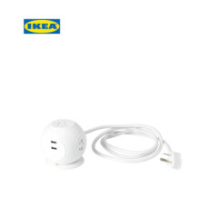 IKEA 宜家 HAGSTA哈斯塔三路插座带两个USB端口插排插线板接线板