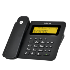 摩托罗拉(Motorola)电话机座机 固定电话 办公家用 大屏幕 免提 双接口CT260C(黑色)