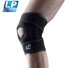 LP733CA运动护膝双弹簧支撑透气型膝关节护具篮球跑步专业比赛款 均码