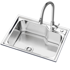 箭牌（ARROW）厨房水槽304不锈钢环保龙头水槽拉伸单槽洗菜盆洗碗盆洗手盆AE5562325G（620*440）