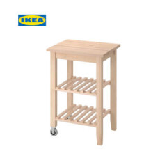 IKEA 宜家 BEKVAM贝卡姆厨房推车现代北欧实心桦木带轮推车储物车