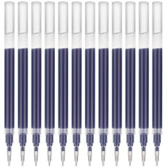宝克（BAOKE）PS1910 0.5mm半针管蓝黑色大容量中性笔笔芯 水笔签字笔替芯