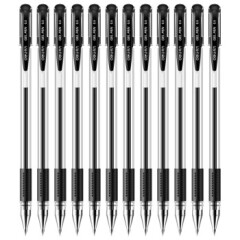 得力(deli) 6600ES 黒色 0.5mm中性笔水笔 子弹头签字笔