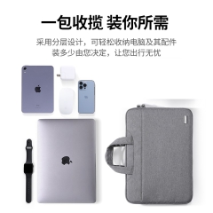 绿联（UGREEN）笔记本手提包电脑包 收纳包适用14-14.9英寸苹果MacBook Pro/小米联想华为华硕戴尔游戏本电脑