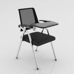 超创 办公会议带桌板可折叠一体桌椅