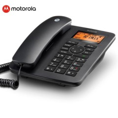 摩托罗拉（Motorola） 自动录音电话机固定座机一键拨号语音报号电话本客服背光办公家用商用 CT111C 黑色