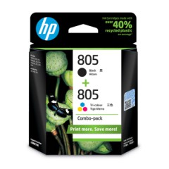 HP惠普打印805黑色墨盒XL彩色墨水盒deskjet1212 2 805黑彩套装（黑120页+彩100页