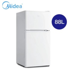 美的（Midea）88升两门小冰箱 冷藏冷冻 双门办公租房小冰箱 白色 BCD-88CM