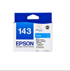 爱普生（EPSON） T143墨盒T1431/2/3/4（适用900/960FWD/7018）打印机 T1432青色墨盒 (约755页) 送货上门