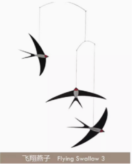 丹麦燕子空中平衡挂饰家居悬挂装饰3只燕子（宽50*高35cm ）