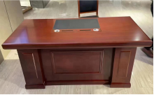 办公桌1800*900mm高度密度板贴实木皮