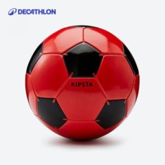 迪卡侬（DECATHLON）足球儿童青少年皮球4号5号球训练比赛周边用球 4号儿童入门初学 红色 耐用