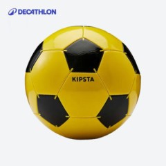 迪卡侬（DECATHLON）足球儿童青少年皮球4号5号球训练比赛周边用球 5号休闲入门初学 黄色 耐用